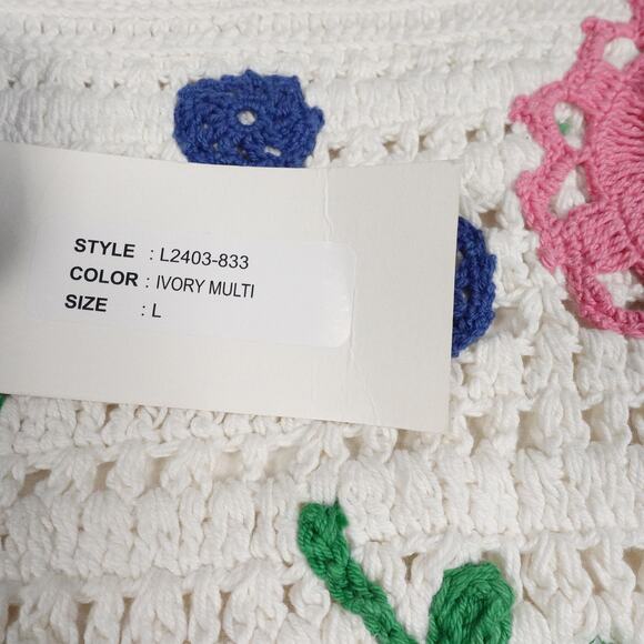 New Love the Label Tuckernuck Leighton Skirt Crochet Floral Large 2297-28 - Picture 11 of 16